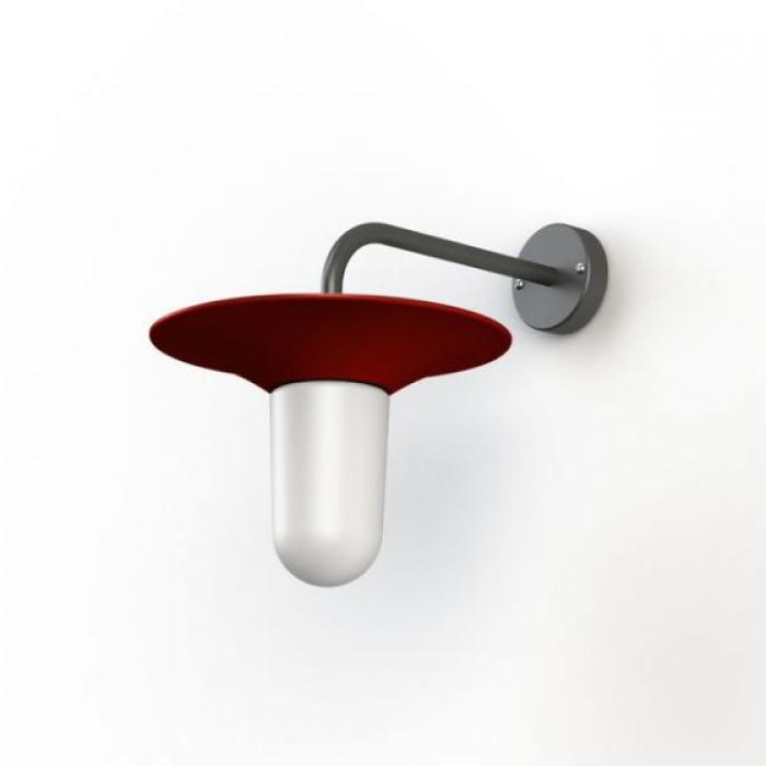Mattglas tomatenrot